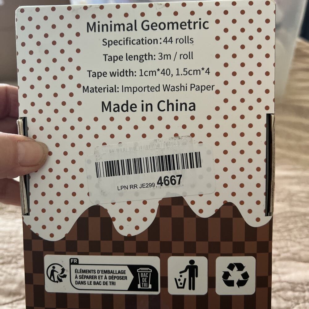 Washi Tape 44 Rolls - Minimal Geometric designs NEW - Picture 4 of 4